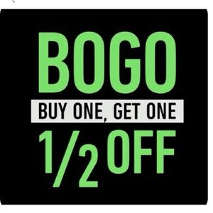 Buy one item get one half off on items under $30